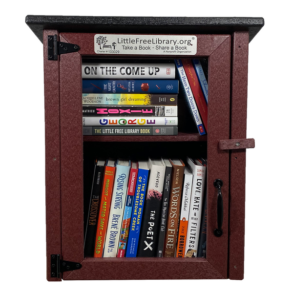 Composite Two Story Maroon Little Free Library