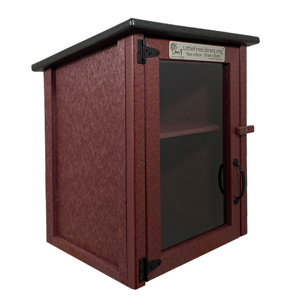 Composite Two Story Maroon Little Free Library