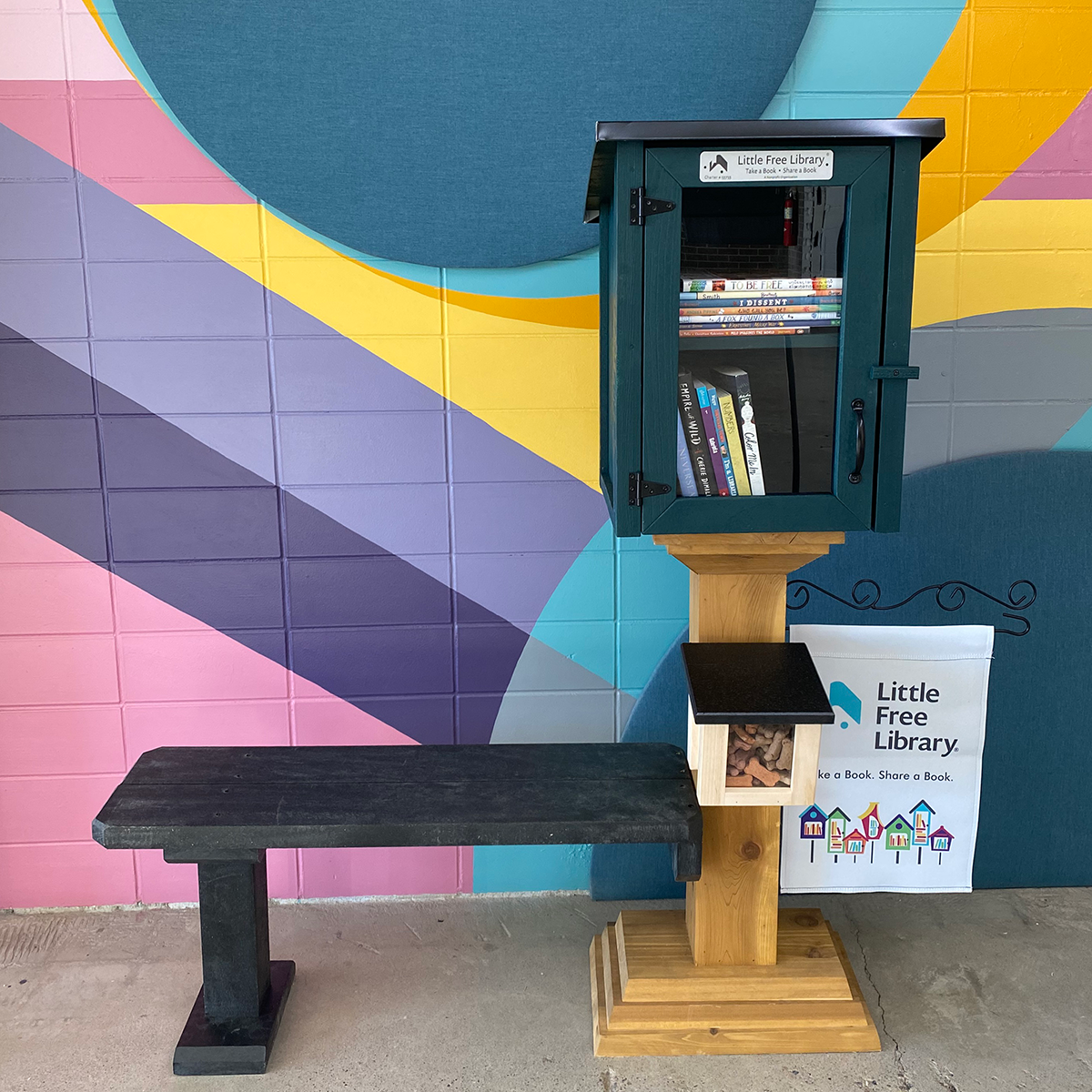 Bench For Library No Dig Composite Add On Bench – Little Free Library