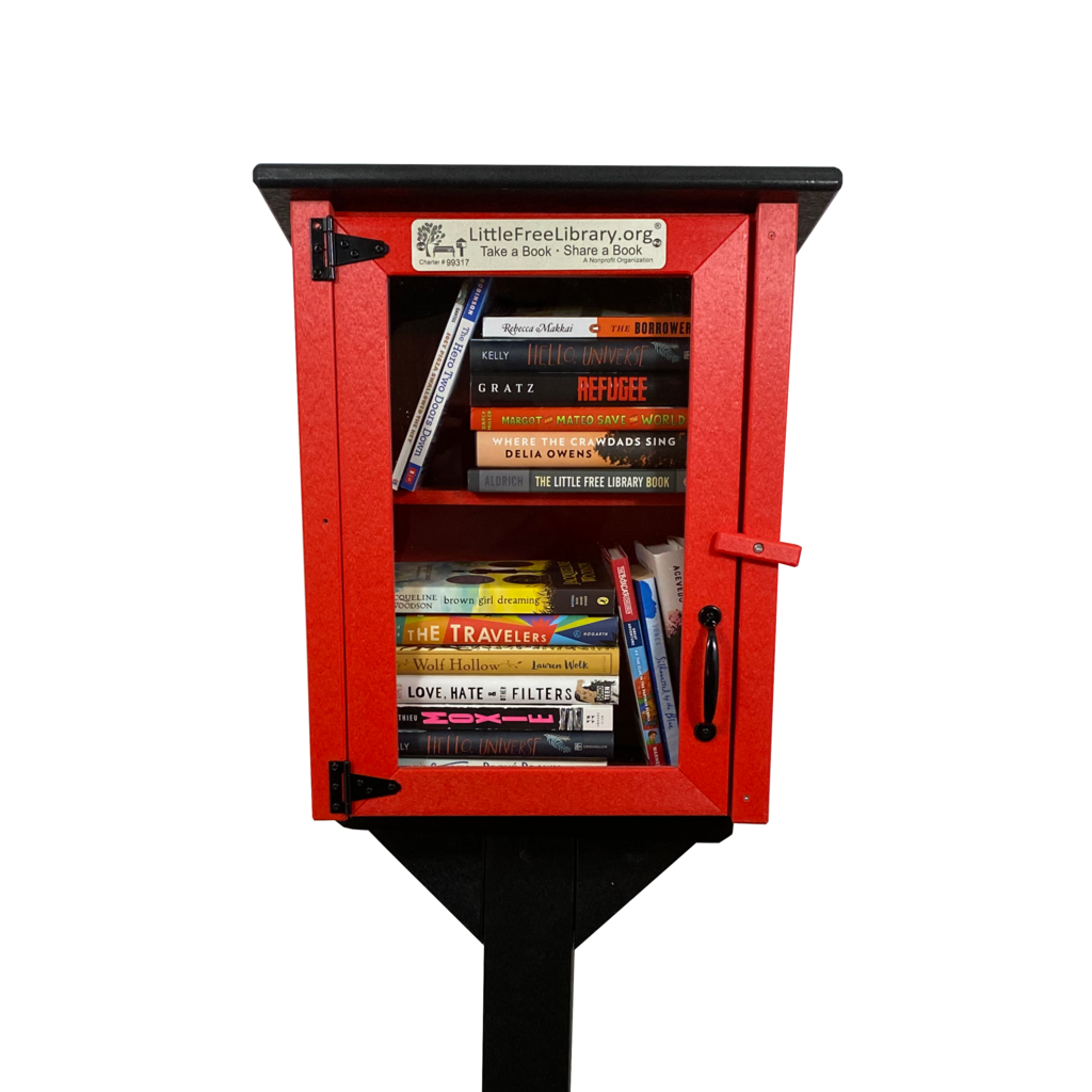 Library Post Box Composite Library Post and Topper Kit Black – Little Free Library