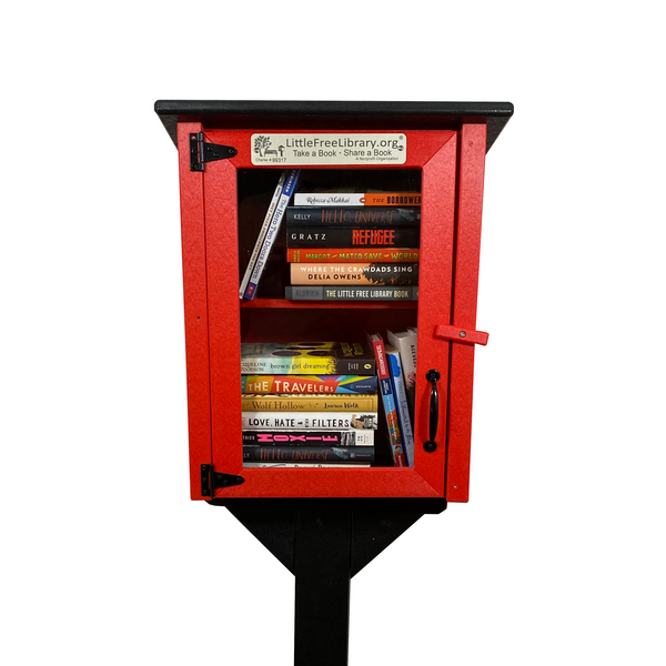 Composite Library Post and Topper Black