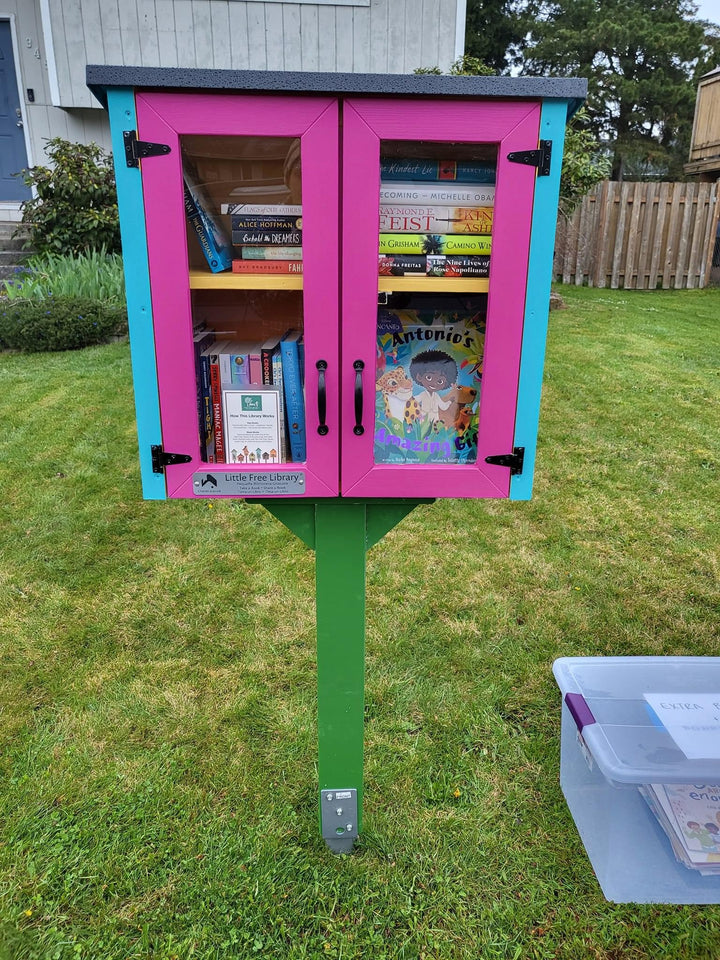 Screw In Library Post with Topper – Little Free Library