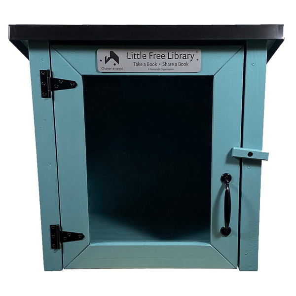 Cottage Light Blue Little Free Library