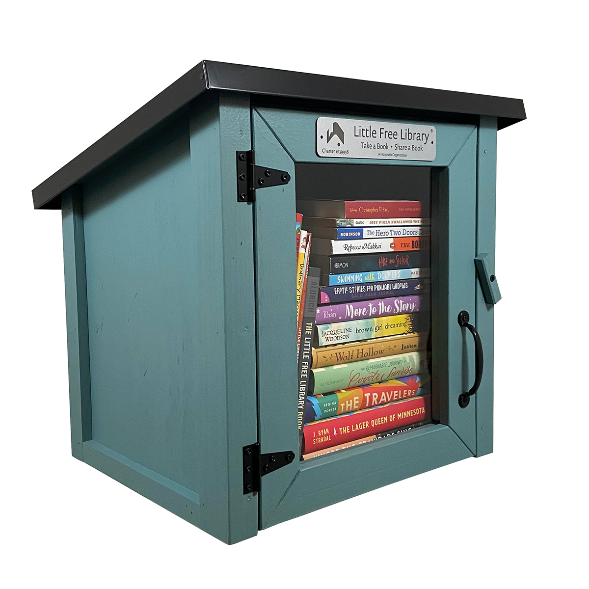 Cottage Light Blue Little Free Library