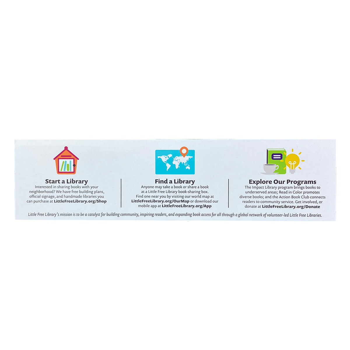 Bookmark Library Program Little Free Library Bookmark Bundle