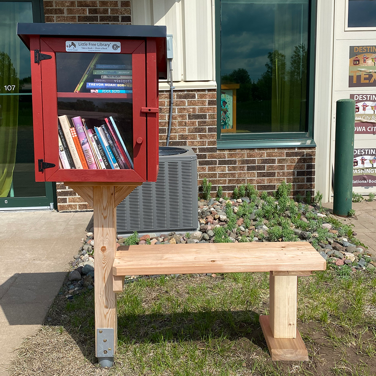 No Dig Add On Bench – Little Free Library