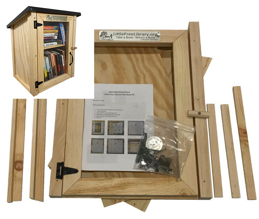 Two Story Shed Unfinished Kit Little Free Library Etsy